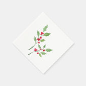 水彩ホリースプリグ スタンダードカクテルナプキン (角)