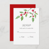 水彩ホリースプリグ 出欠カード (正面/裏面)