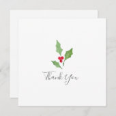 水彩ホリースプリング2サンキューカード サンキューカード (正面/裏面)