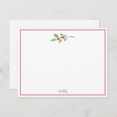 水彩ホリースプリング ノートカード (正面/裏面)