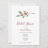 水彩ホリースプリング 招待状 (正面)