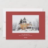 水彩ホリーパインエレガント大家族写真 シーズンカード (裏面)