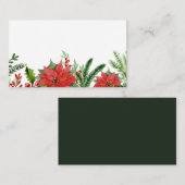 水彩ホリーフローラの葉|休日 プレイスカード (正面/裏面)