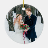 水彩ホリーベリーさんミセス・フォトバックグリーン セラミックオーナメント (裏面)