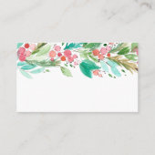 水彩ホリーベリーの葉 |休日 プレイスカード (正面)