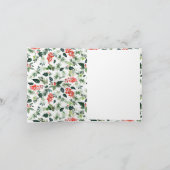 水彩ホリーベリークリスマスツリーグリーティング シーズンカード (内部)