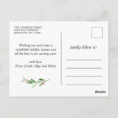 水彩ホリーベリークリスマス3 PHOTO Greeting ポストカード (裏面)