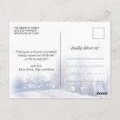 水彩ホリーベリークリスマス3 PHOTO Greeting ポストカード (裏面)