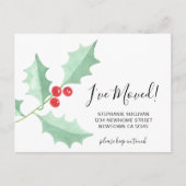 水彩ホリー発表葉書を移動した 案内ポストカード (正面)