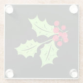 水彩ホリ葉ーと果実 ガラスコースター (裏面)