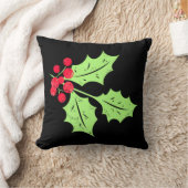 水彩ホリ葉ーと果実 クッション (ブランケット)