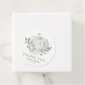 水彩ホワイトカボチャ秋の結婚式サンキューユナイズ フェイバータグ (インサイチュ)