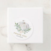 水彩ホワイトカボチャ秋サンキューユナイズ フェイバータグ (インサイチュ)