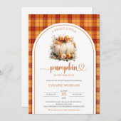 水彩ホワイトカボチャ秋秋の花プレイド 招待状 (正面/裏面)