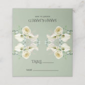 水彩ホワイトカラユリ プレイスカード (外部開封)