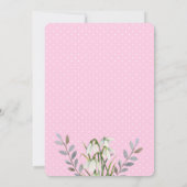 水彩ホワイトスノードロップイラストレーション誕生日 招待状 (裏面)