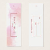 水彩ホワイトビジネス服つるラベル |ピンク (正面&裏面)