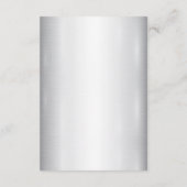 水彩ホワイトフラワーゴールデンフレームシルバーティール（緑がかった色） エンクロージャーカード (裏面)