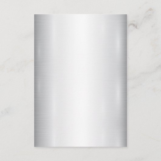 水彩ホワイトフラワーゴールデンフレームシルバーティール（緑がかった色） エンクロージャーカード (裏面)