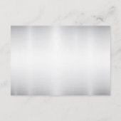 水彩ホワイトフラワーゴールデンフレームシルバーティール（緑がかった色） エンクロージャーカード (裏面)