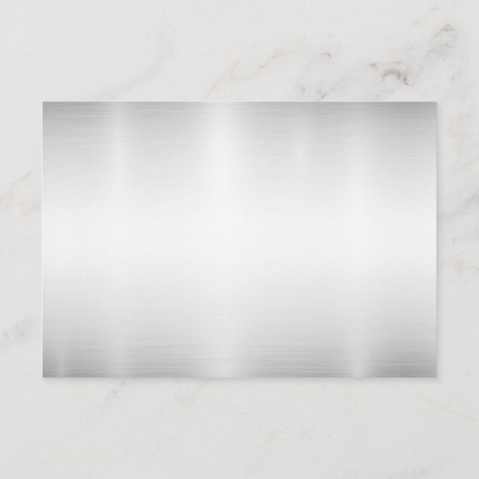 水彩ホワイトフラワーゴールデンフレームシルバーティール(緑がかった色) エンクロージャーカード (裏面)