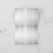 水彩ホワイトフラワーゴールデンフレームシルバーティール（緑がかった色） サンキューカード (内部)