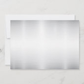 水彩ホワイトフラワーゴールデンフレームシルバーティール（緑がかった色） セーブザデート (裏面)