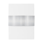 水彩ホワイトフラワーゴールデンフレームシルバーティール（緑がかった色） 招待状ベリーバンド (裏面例)