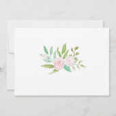 水彩ホワイトフラワーズ婚約パーティ招待状 招待状 (裏面)