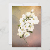 *~*水彩ホワイトローズ金ゴールドブライダルシャワー 招待状 (裏面)