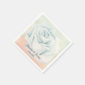 水彩ホワイトローズ スタンダードカクテルナプキン (角)