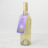 水彩ホワイト開花サボテン ボトルネックタグ (アングル)