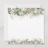 水彩ホワイト開花ブライダルシャワー招待 招待状 (裏面)