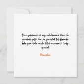 水彩ホワイト キャンピング ベア 子供 写真 誕生日 サンキューカード (裏面)