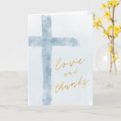 水彩ホーリークロスサンキューカード カード (黄色い花)