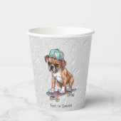 水彩ボクサー紙カップ 紙コップ (裏面)