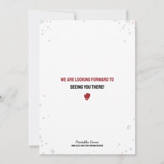 水彩ボクシングベビーシャワー招待状 招待状 (裏面)