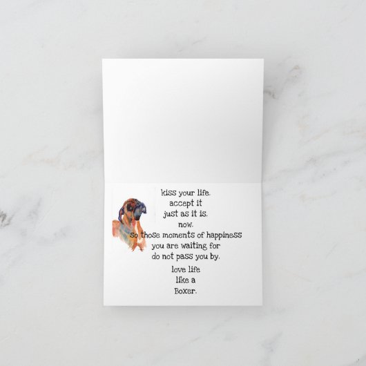 水彩ボク絵画サーインスピレーション#2クリスマスカード サンキューカード (内部)