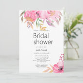水彩ボタニカルガーデン フラワーブライダルシャワー 招待状 (スタンド正面)