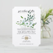 水彩ボタニカル引退写真 職業 招待状 (スタンド正面)