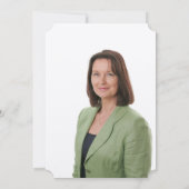 水彩ボタニカル引退写真 職業 招待状 (裏面)