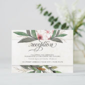 水彩ボタニカル ブルーム ウェディング レセプション 招待状 (スタンド正面)