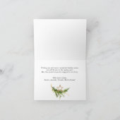 水彩ボヘミアンクリスマス組成物 シーズンカード (内部)