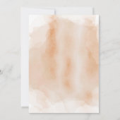 水彩ボヘミアンピーチ開花ベイビーシャワー 招待状 (裏面)