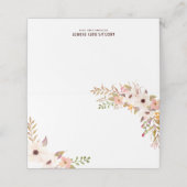 水彩ボヘミアンフラワーズカスタム座席表 プレイスカード (外部開封)