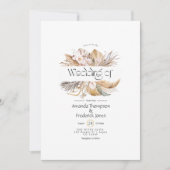 水彩ボヘミアンベディング招待状 招待状 (正面)