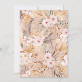 水彩ボヘミアンベディング招待状 招待状 (裏面)