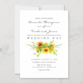 水彩ボヘミアンボホサンフラワー結婚ズ マグネット招待状 (正面)