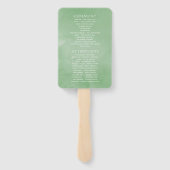 水彩ボヘミアンボホサンフラワー結婚式 プログラム ハンドファン (裏面)