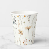 水彩ボヘミアンワイルドフラワー 紙コップ (正面)